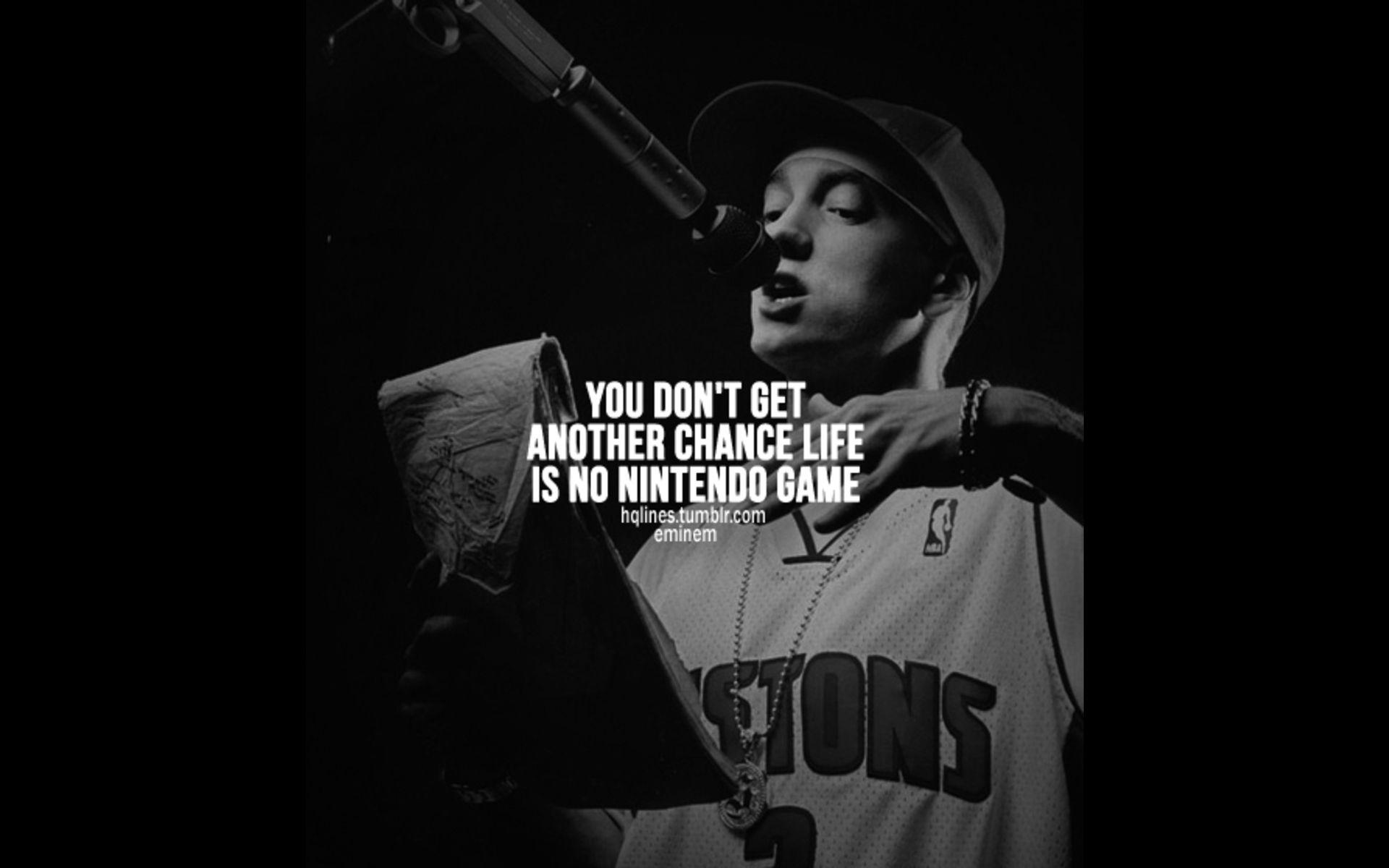 Some of the most inspiring quotes and sayings come from people who know what it's like to keep working toward a goal even after failing. Eminem Quotes Wallpapers Wallpaper Cave