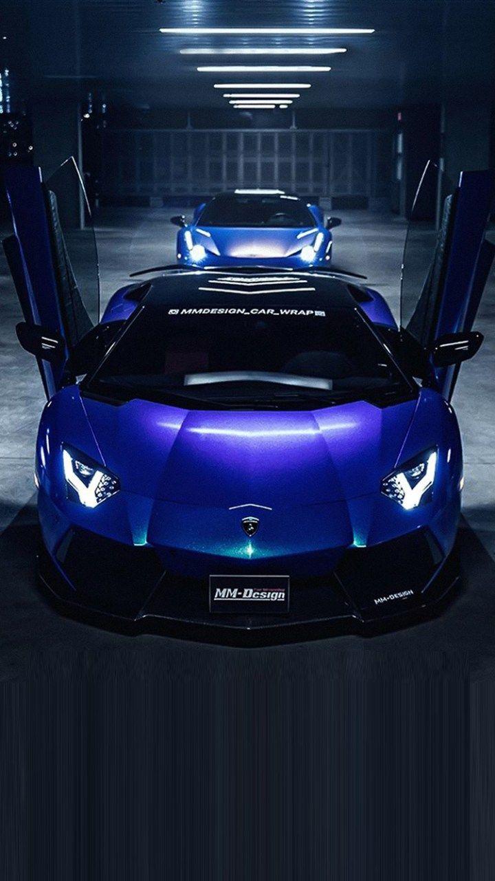 Blue lamborghini aventador parked on gray asphalt road during daytime. Blue Lamborghini Wallpapers Wallpaper Cave