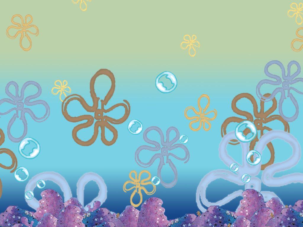 spongebob flower sky backgrounds wallpaper cave on spongebob sky background