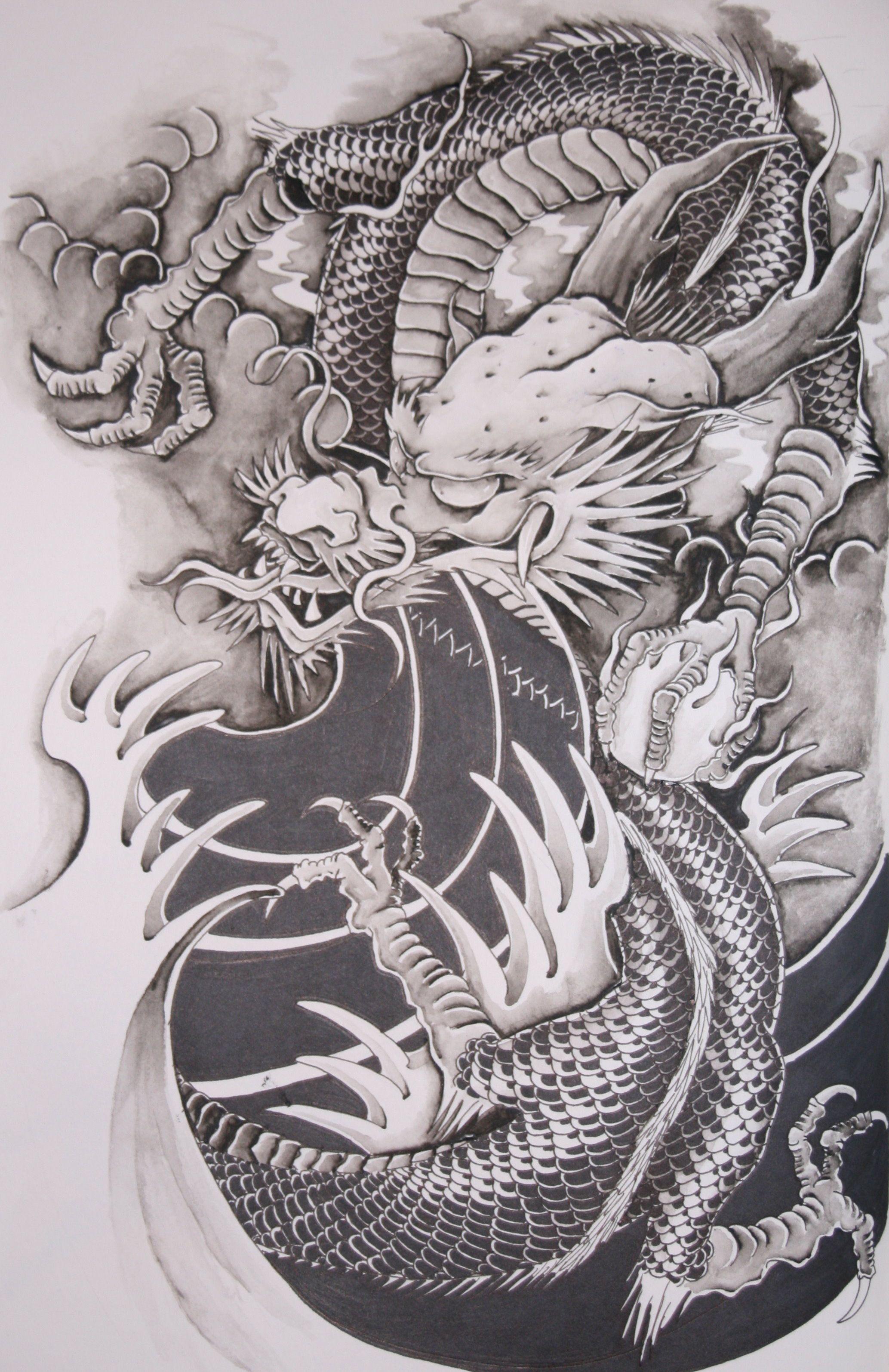 Japanese Dragon Tattoo Wallpapers Wallpaper Cave