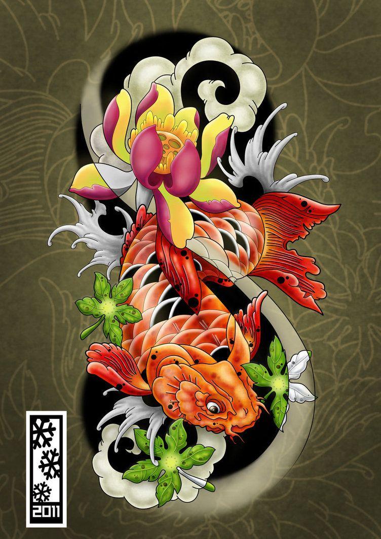 Japanese Koi Tattoo Wallpapers Wallpaper Cave