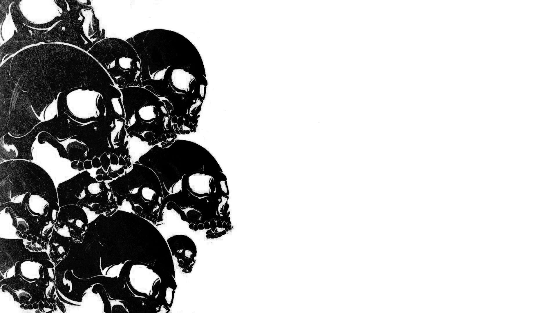 white skull wallpapers wallpaper cave on black and white skull wallpapers