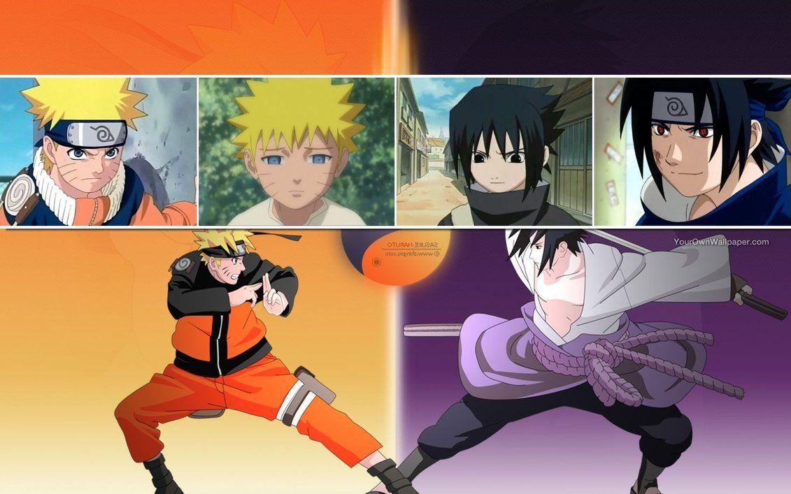 Sasuke Uchiha Vs Naruto Uzumaki Shippuden Wallpapers Wallpaper Cave