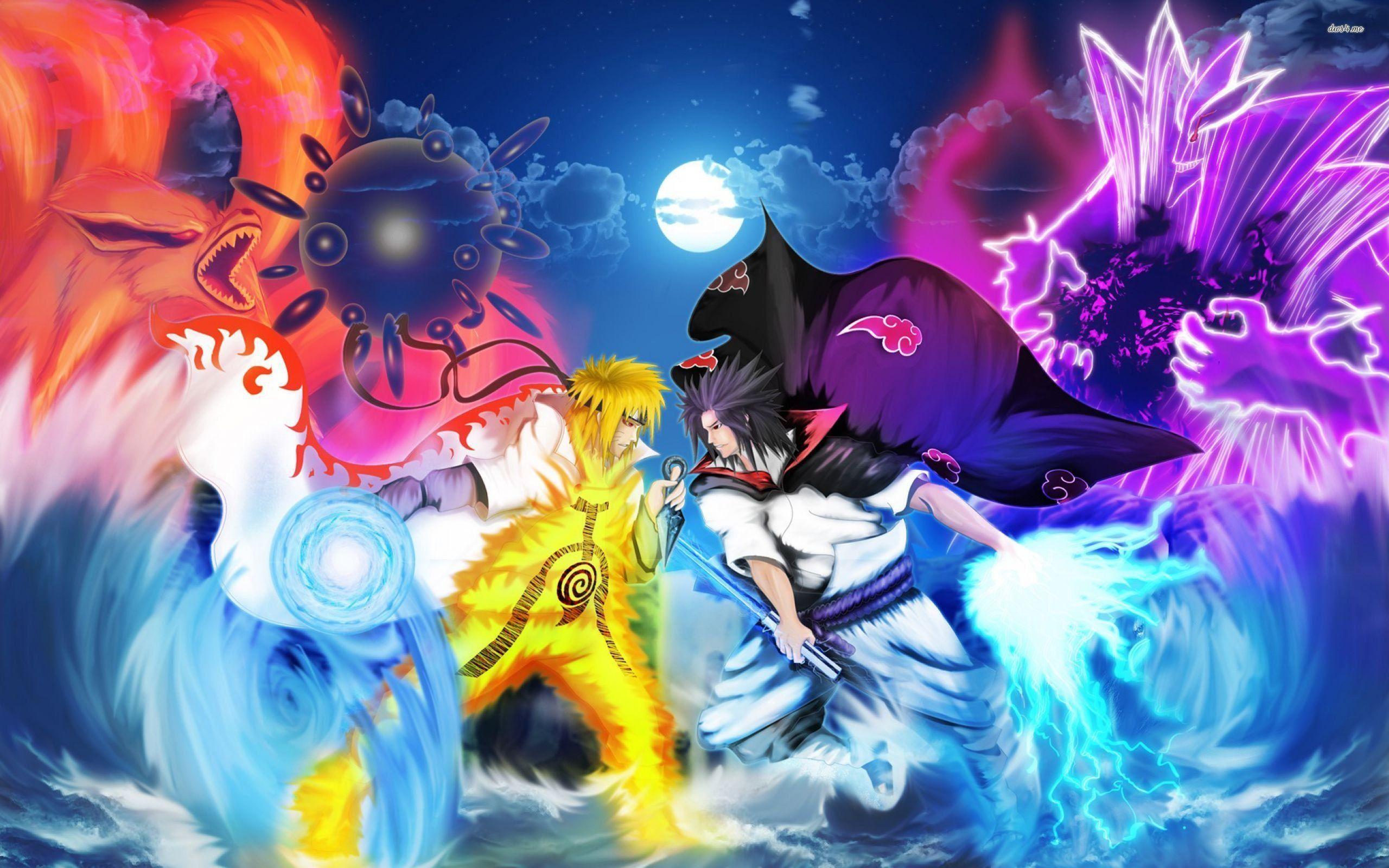 Sasuke Uchiha Vs Naruto Uzumaki Shippuden Wallpapers Wallpaper Cave