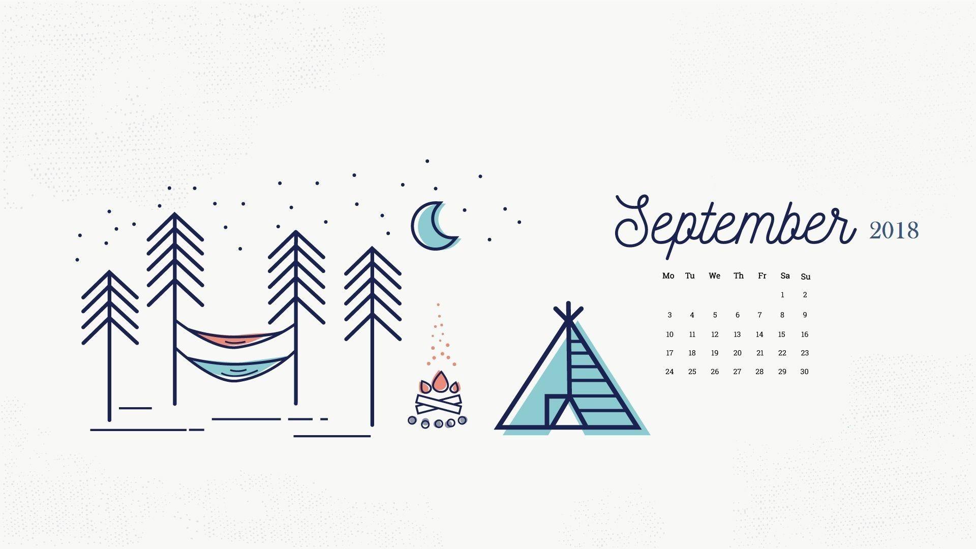 September 2018 calendar wallpapers