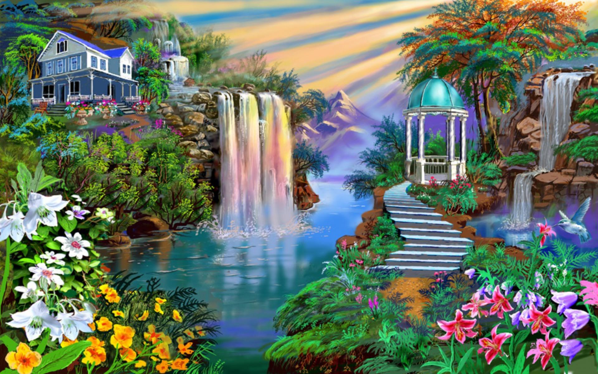 Waterfall Paradise Wallpapers - Wallpaper Cave