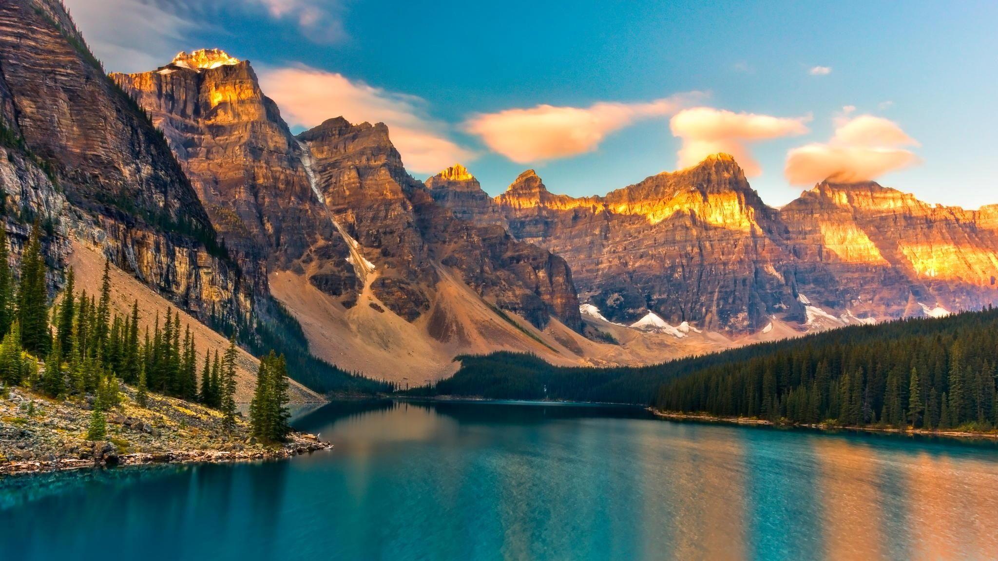 Beautiful Moraine Lake Sunrise Wallpapers - Wallpaper Cave
