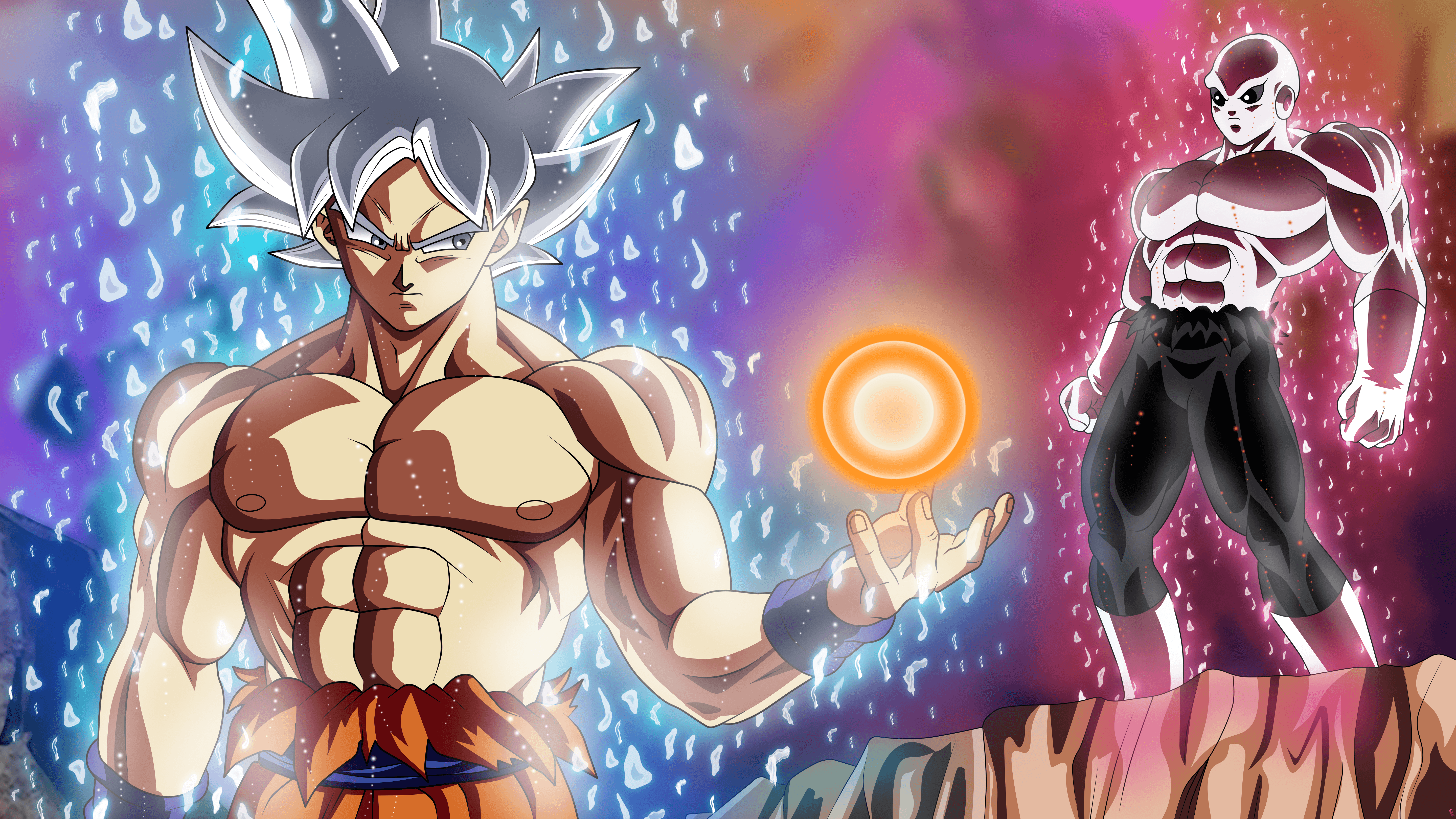 Goku ultra instinto vs jiren dragon ball super anime