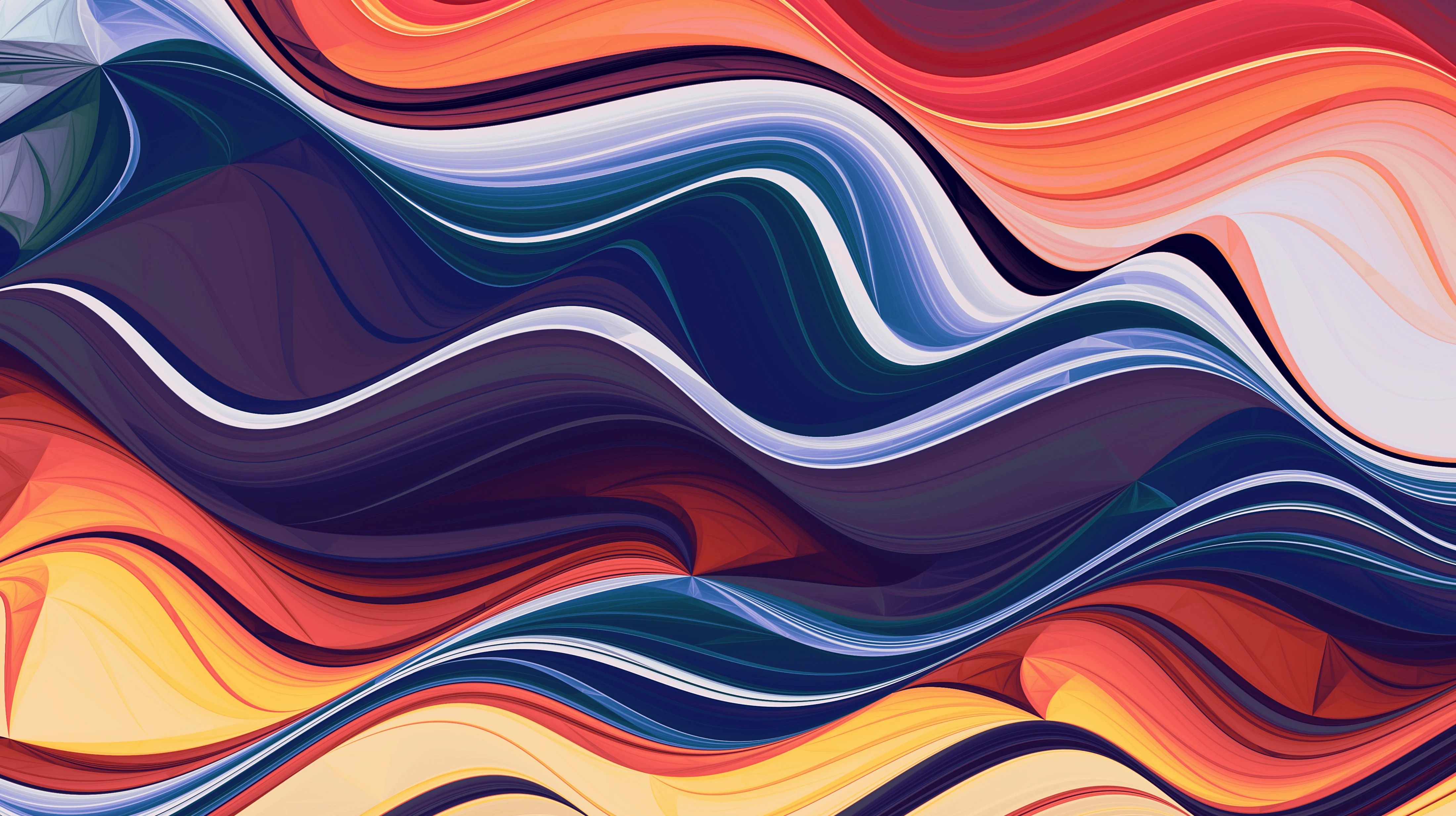 Colorful abstract waves 4k wallpapers