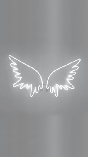 aesthetic iphone grey wallpapers wings angel neon pastel garden hintergrund acrylic mia weheartit display collage
