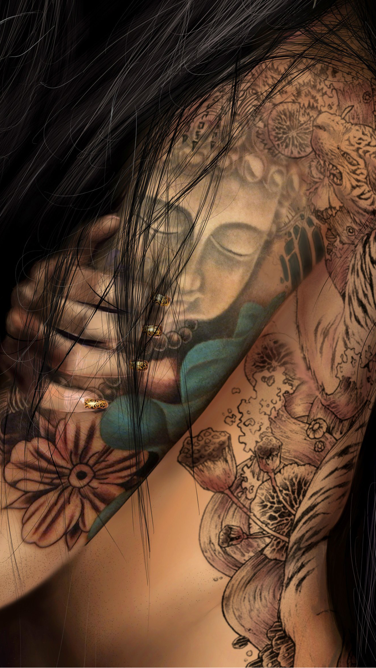 Iphone Tattoo Girl Wallpapers Wallpaper Cave