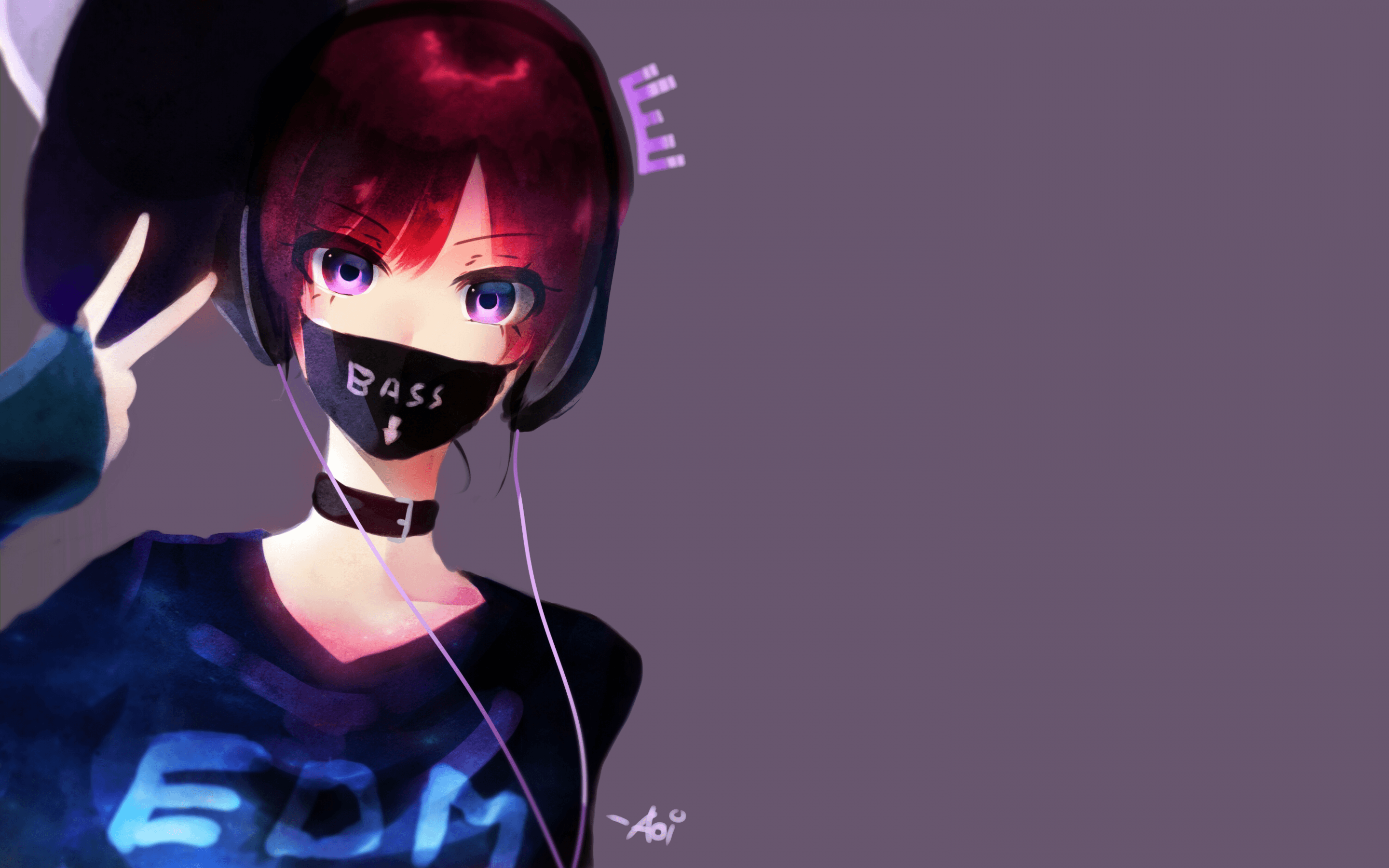 Anime Girl Headphone Wallpapers Wallpaper Cave
