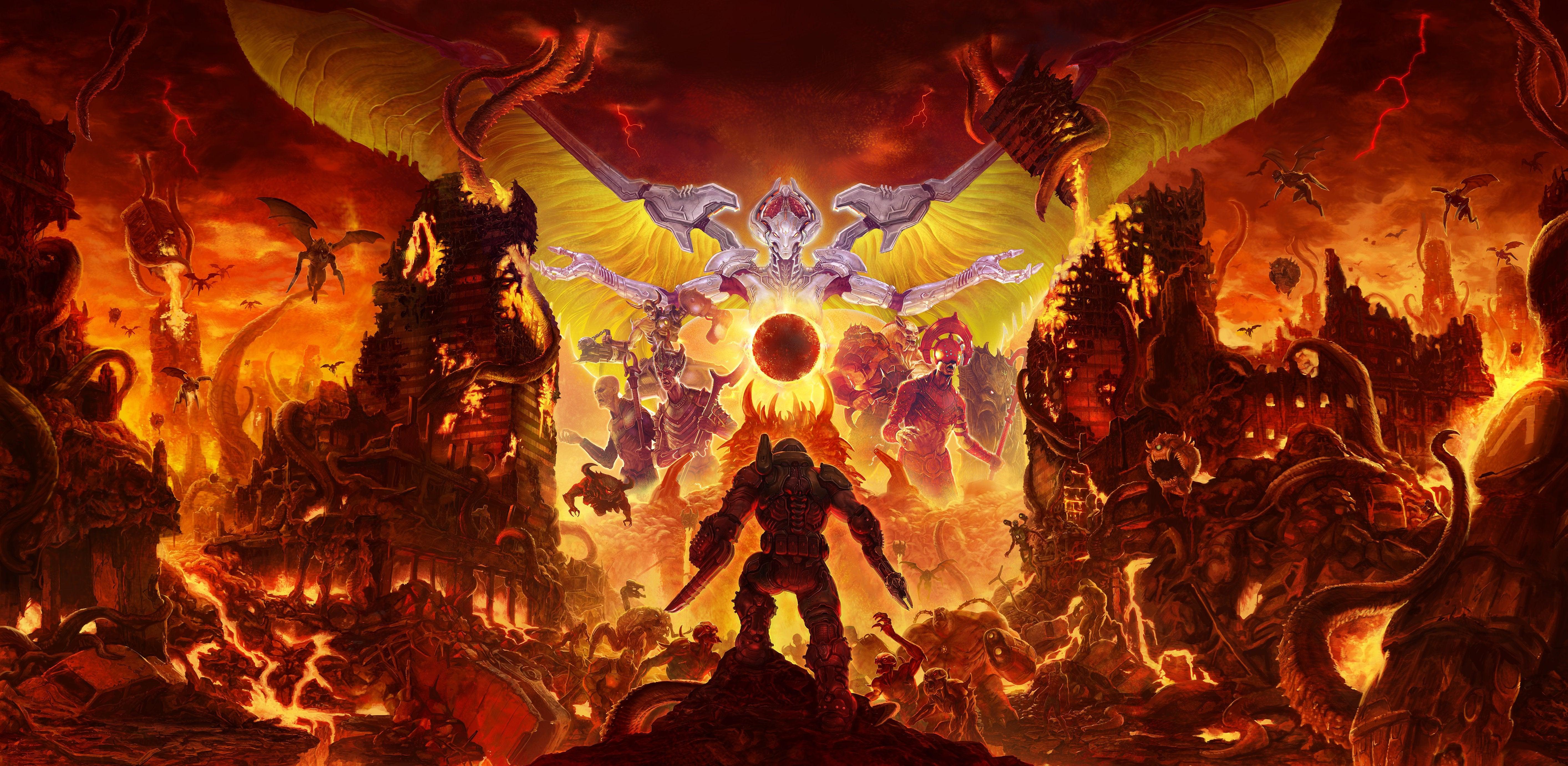 doom eternal hd wallpapers wallpaper cave on doom wallpaper hd