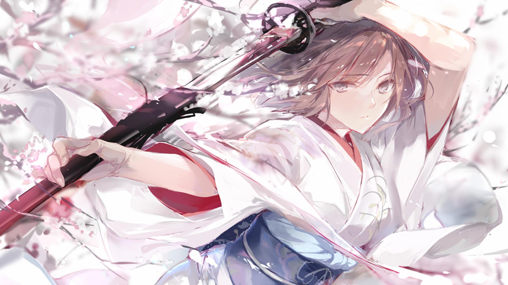Anime Katana Girl 1920x1080 Wallpapers Wallpaper Cave