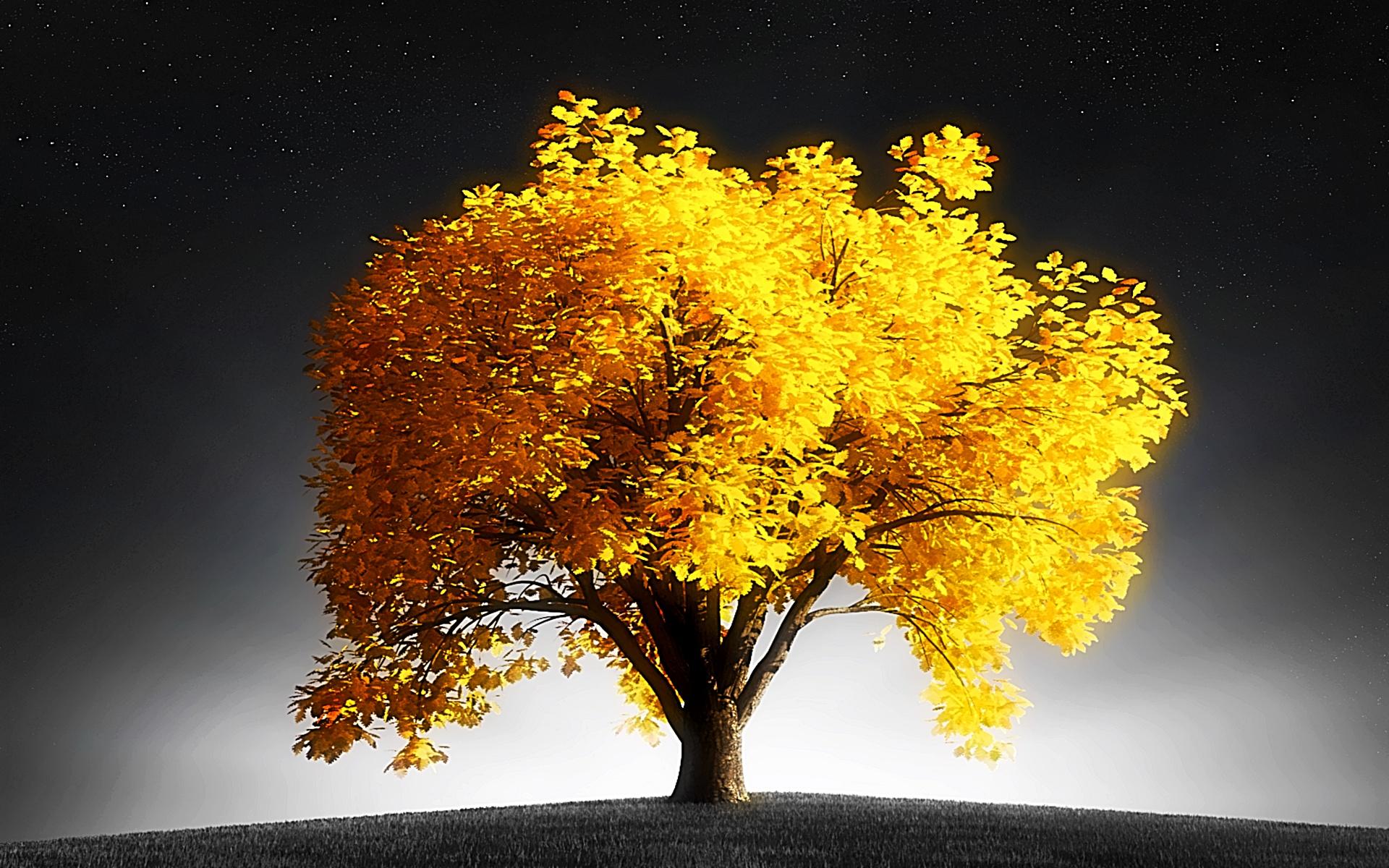 Golden Tree Royalty Free Vector Image Vectorstock