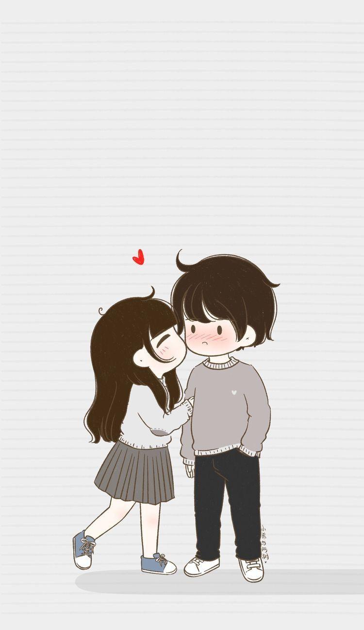 Cute cartoon anime couple wallpapers