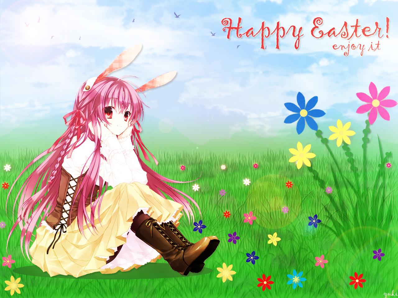 anime girl easter wallpapers wallpaper cave on anime easter laptop wallpapers