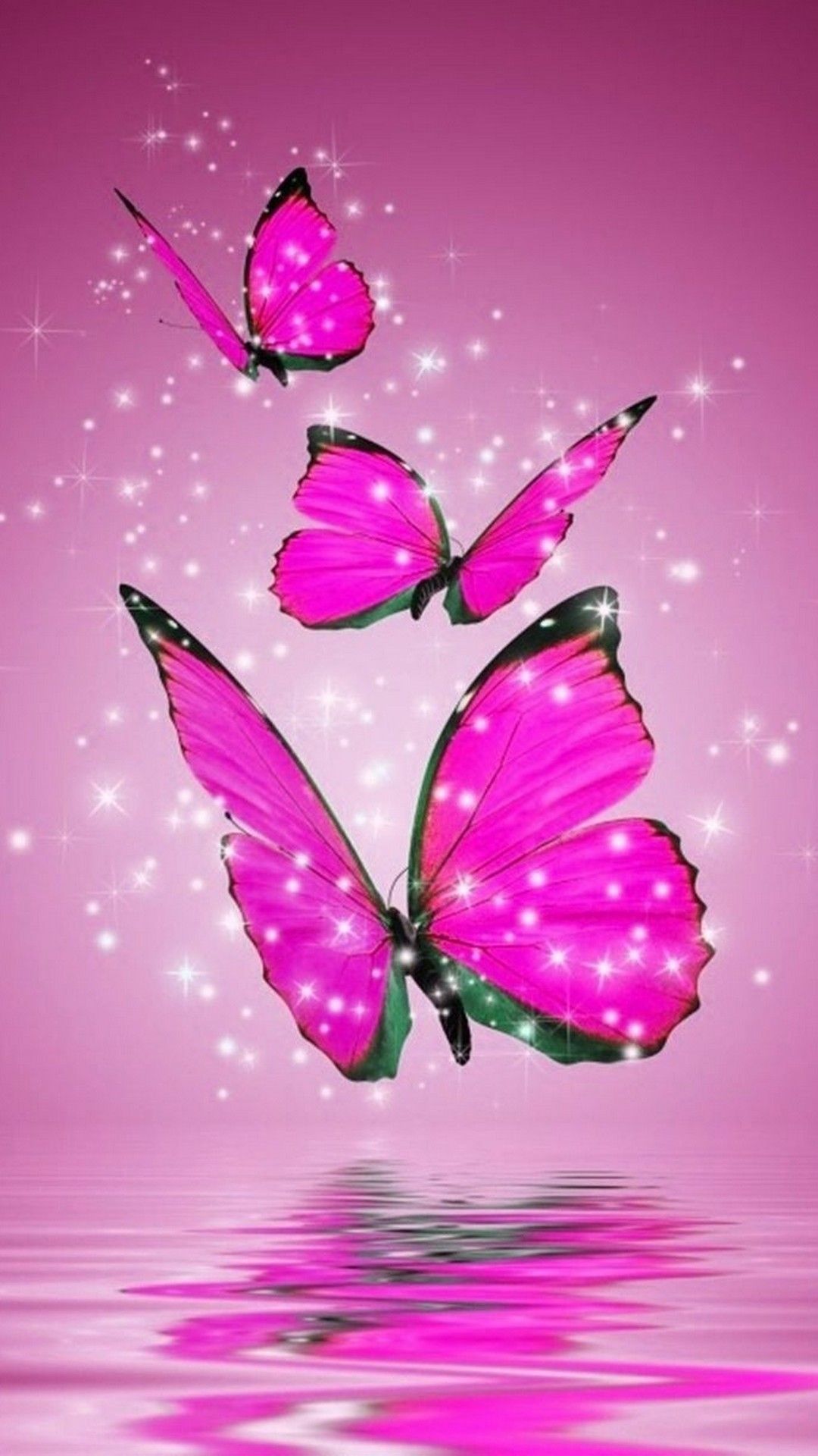 Cute pink butterfly wallpaper · 66. Pink Butterfly Iphone Wallpapers Wallpaper Cave