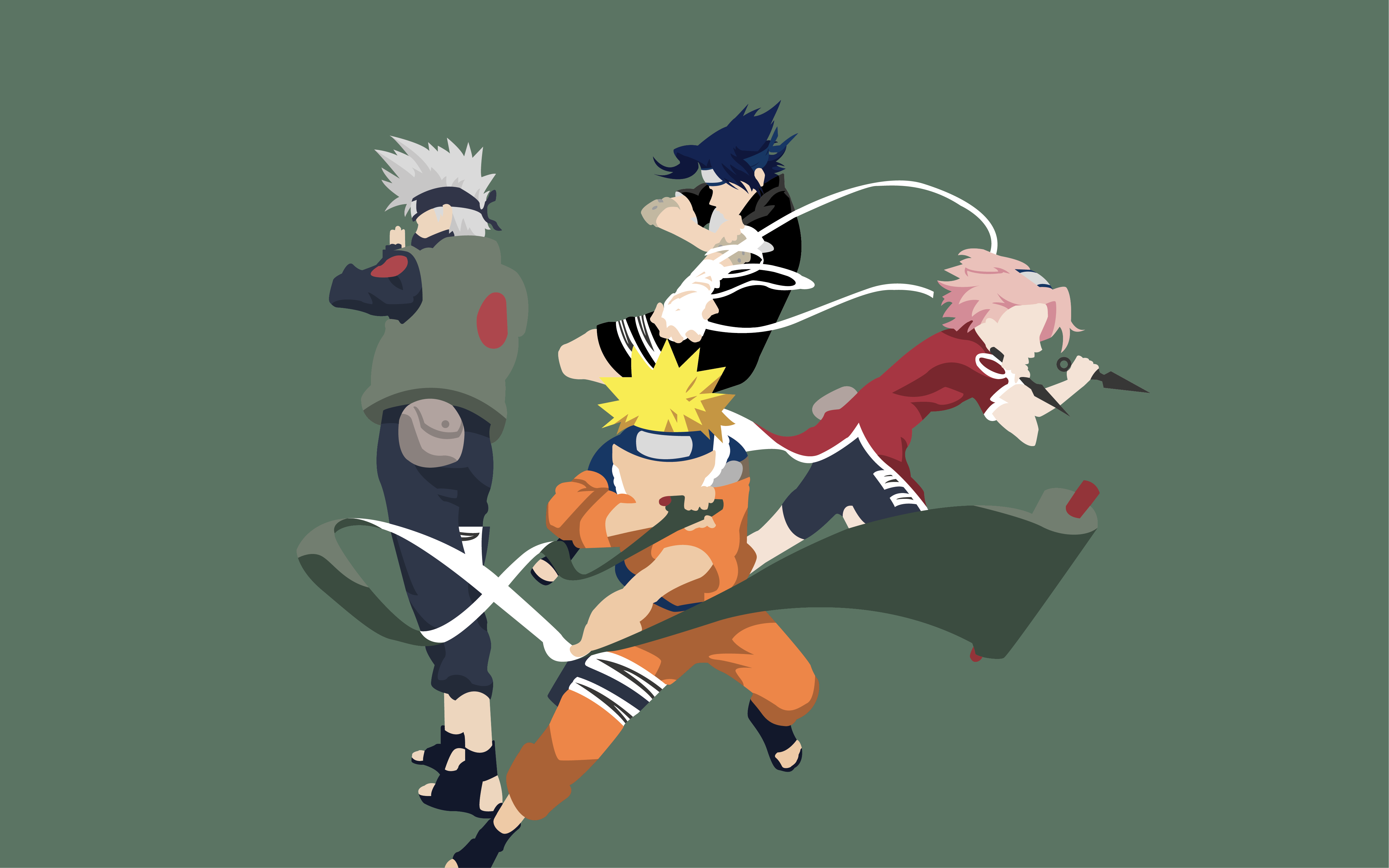 Naruto Sakura Sasuke Kakashi Wallpapers Wallpaper Cave