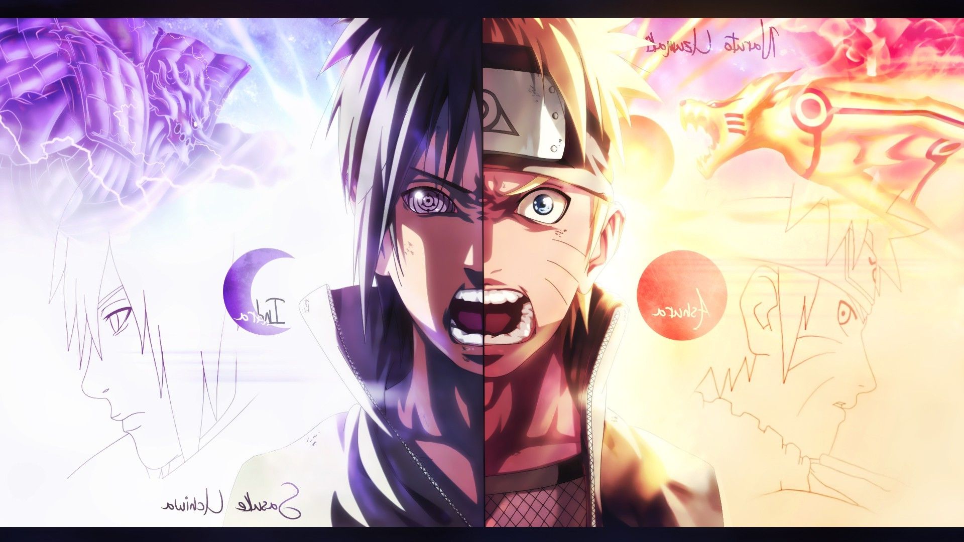 Naruto And Sasuke Desktop Wallpapers Wallpaper Cave