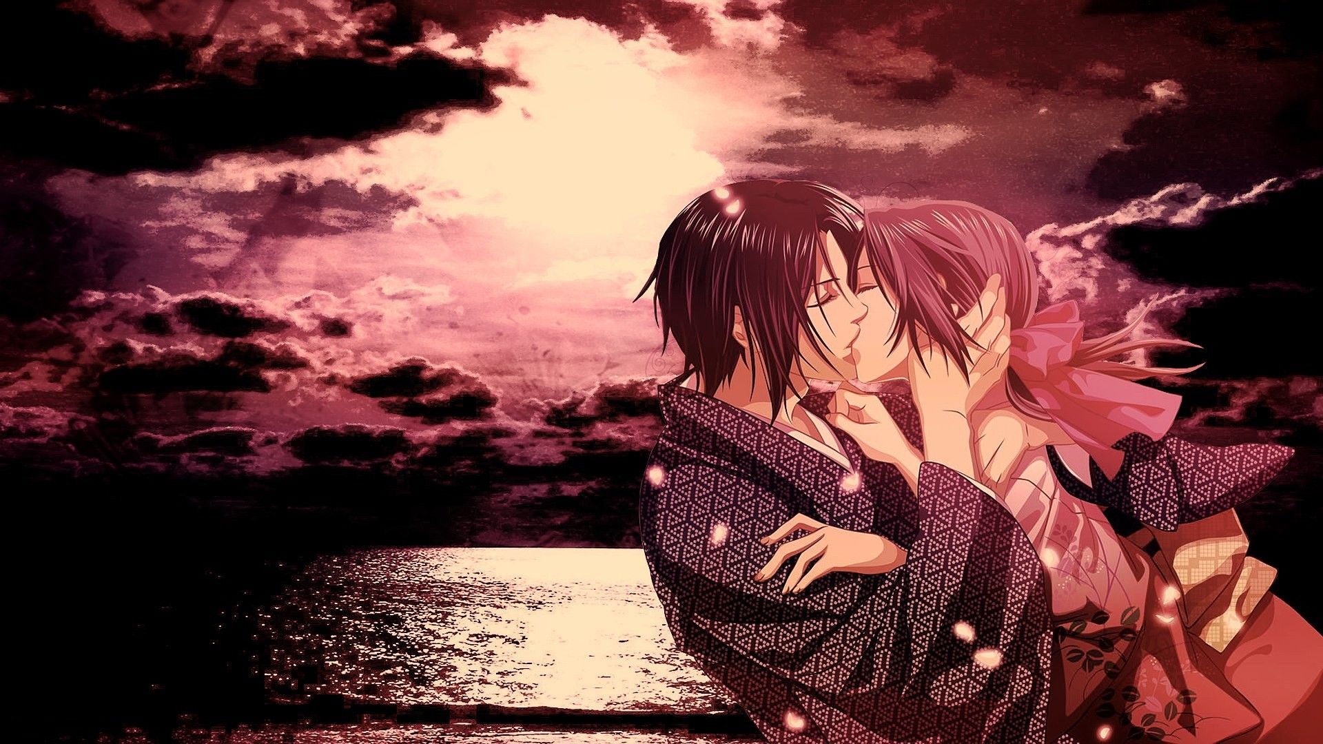 kissing anime wallpapers wallpaper cave on sweet kissing and hugging anime wallpapers