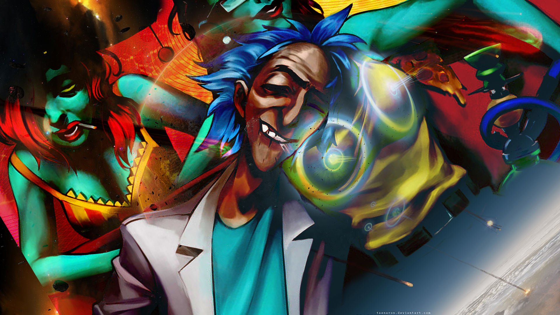 rick and morty trippy desktop wallpapers wallpaper cave on trippy rick and morty wallpapers