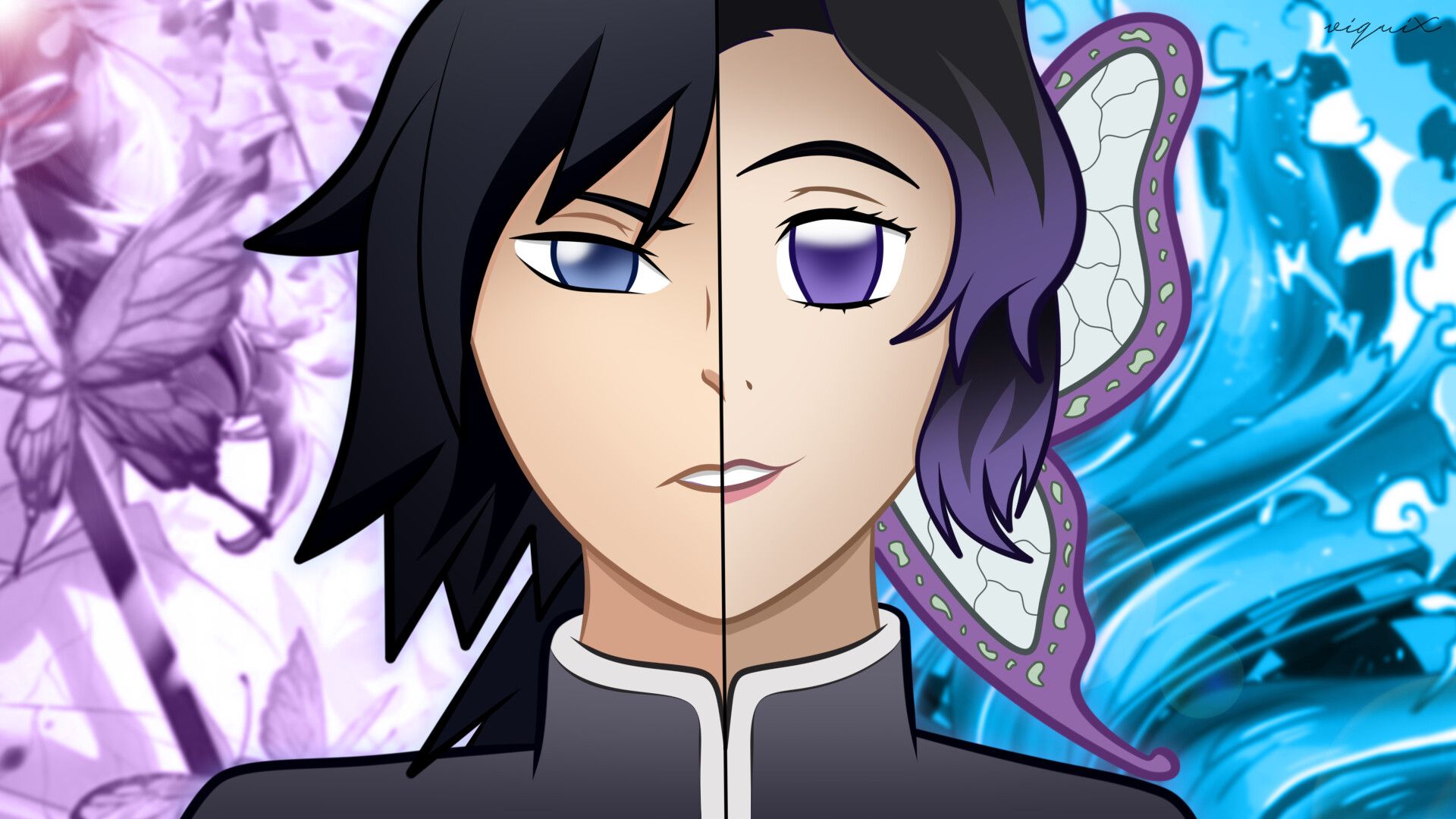 giyuu and shinobu desktop wallpapers wallpaper cave on giyuu x shinobu wallpapers