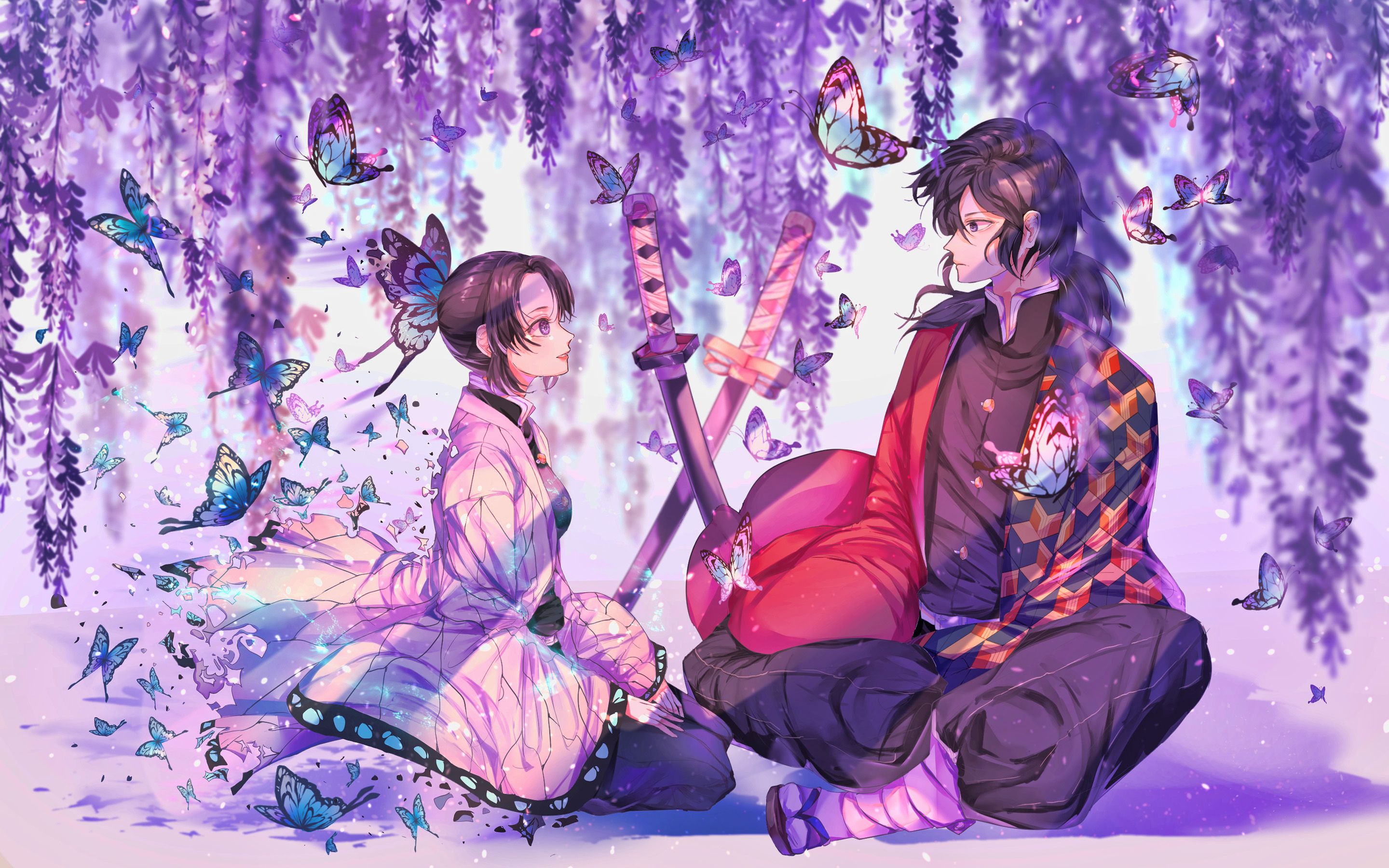 giyuu and shinobu desktop wallpapers wallpaper cave on giyuu x shinobu wallpapers