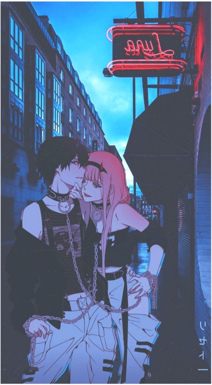 Anime Cute Zero And Hiro Wallpapers Wallpaper Cave