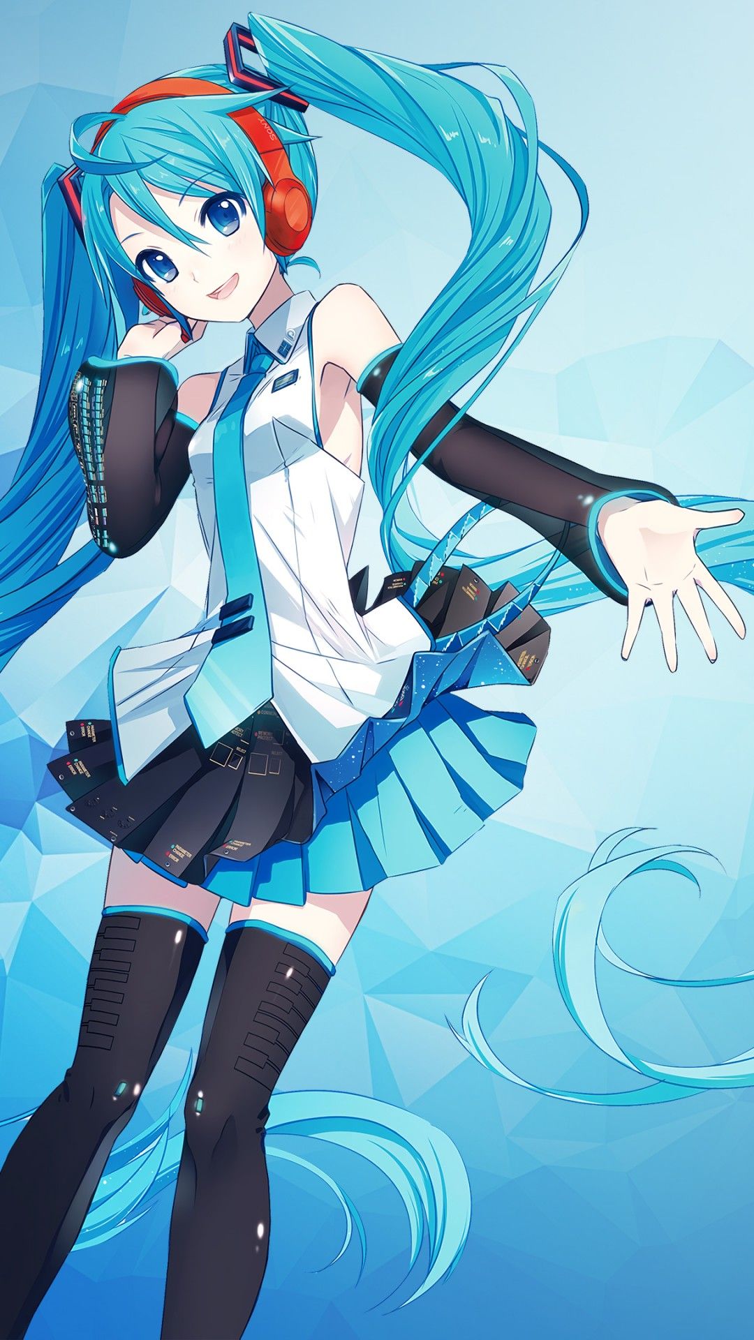 Hatsune miku android blue wallpapers