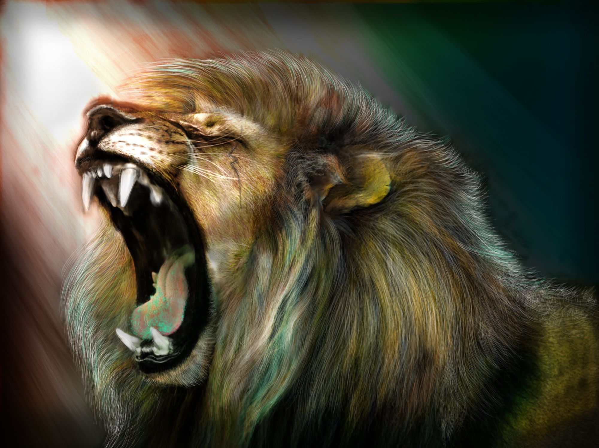 Lion roaring wallpapers