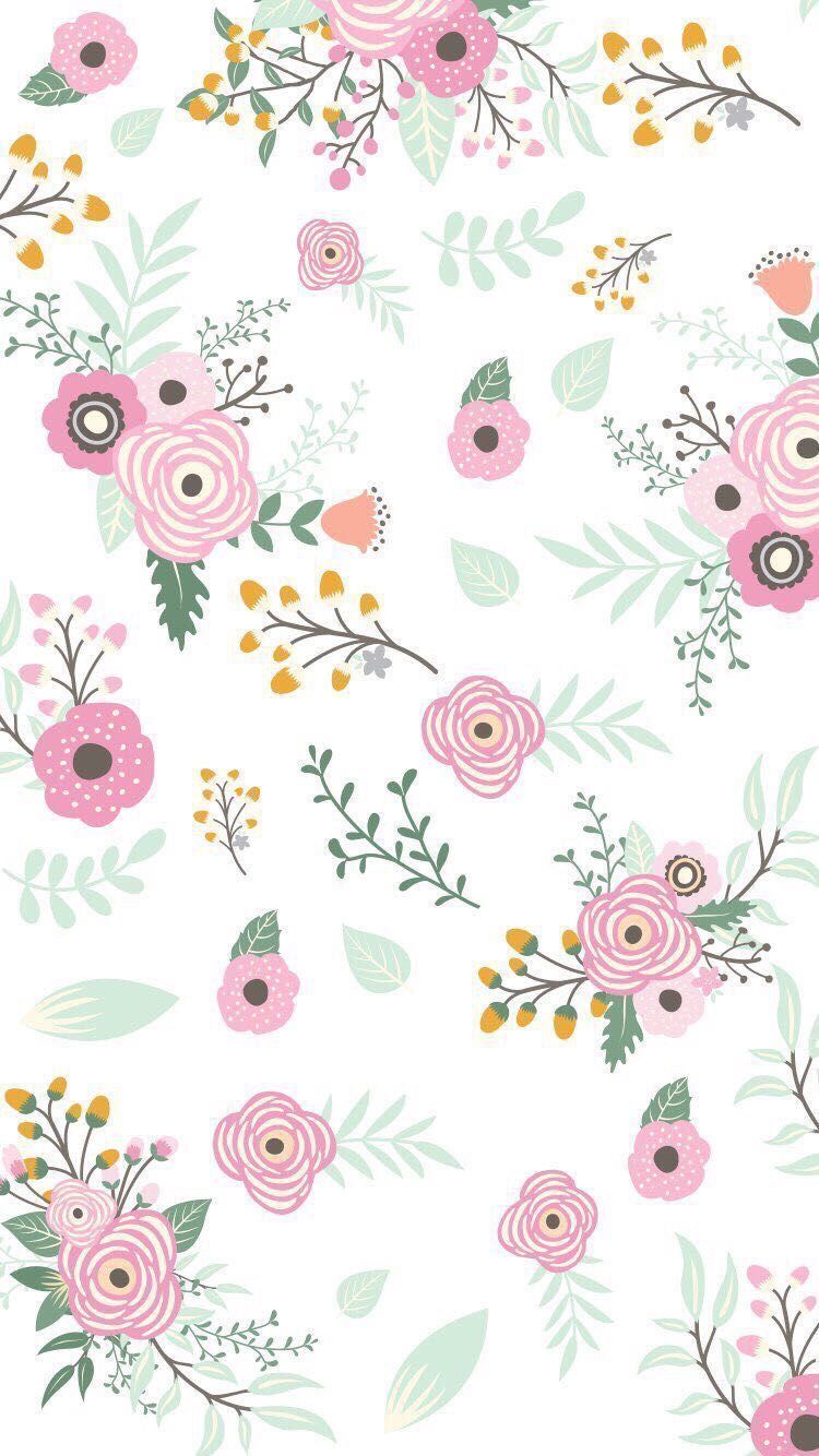Baby pink background with aesthetic roses in the middle. Cartoon Flowers Wallpapers Wallpaper Cave
