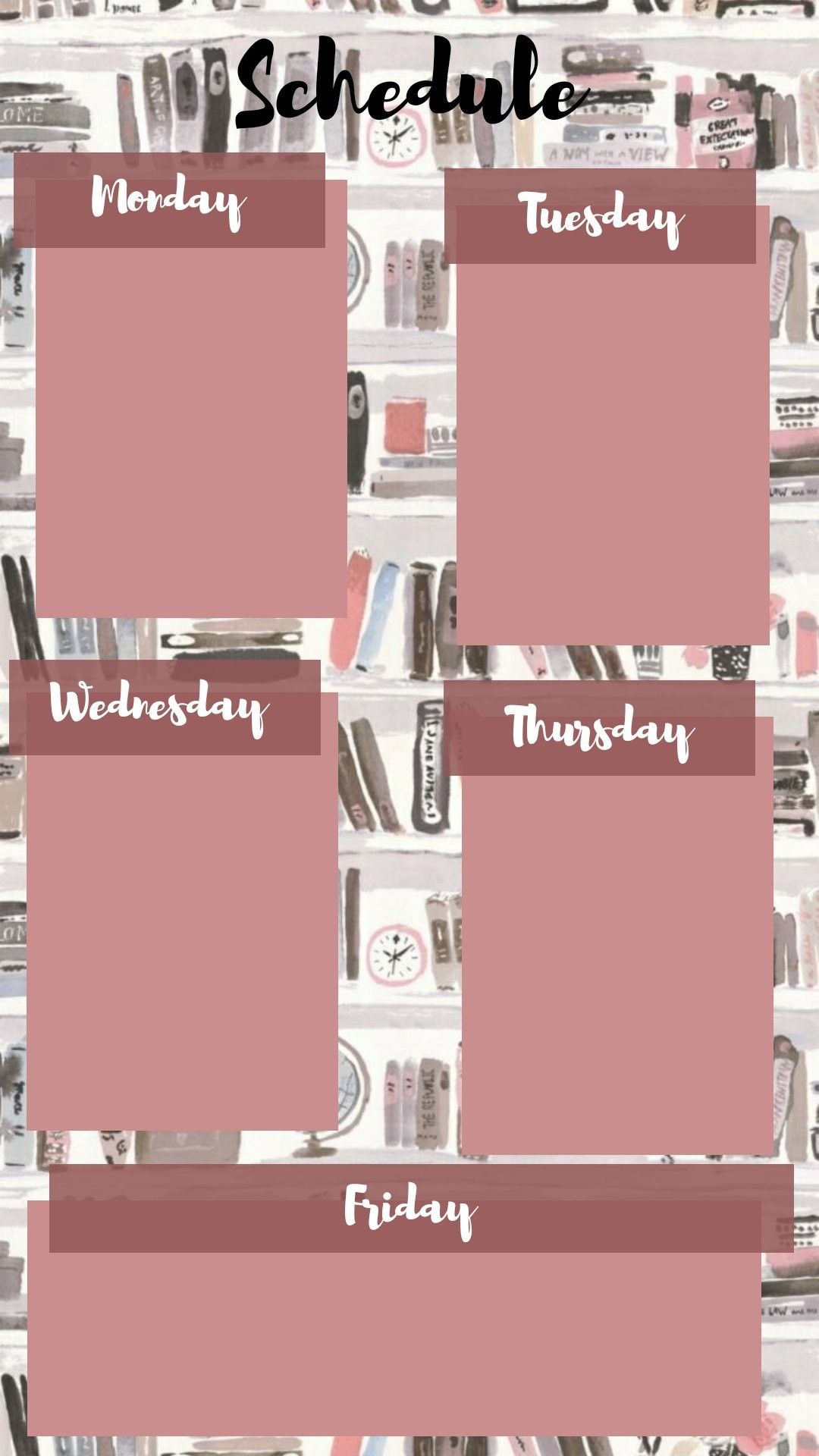 Schedules Aesthetic Wallpapers Wallpaper Cave