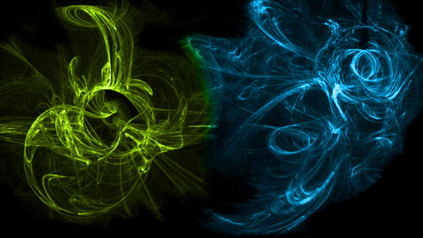 Blue green abstract art