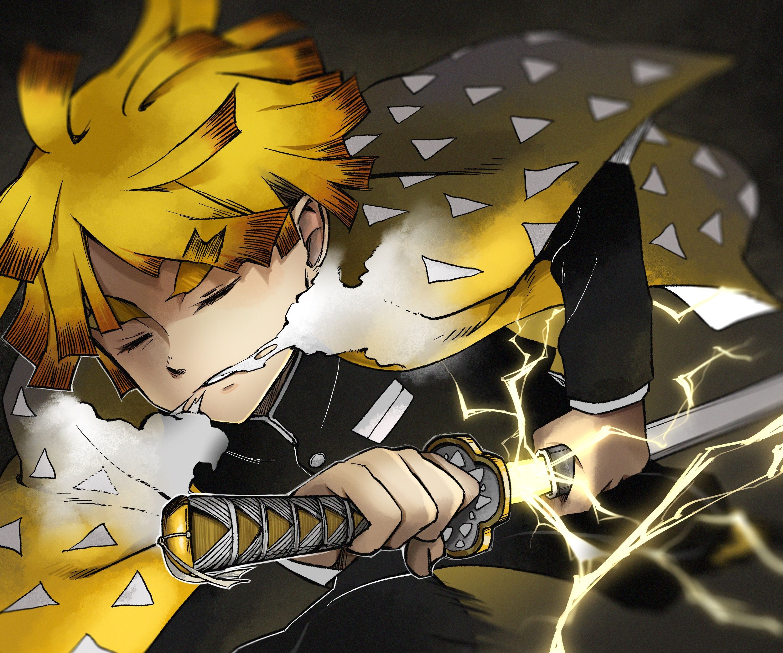 aesthetic zenitsu wallpapers wallpaper cave on zenitsu aesthetic wallpapers