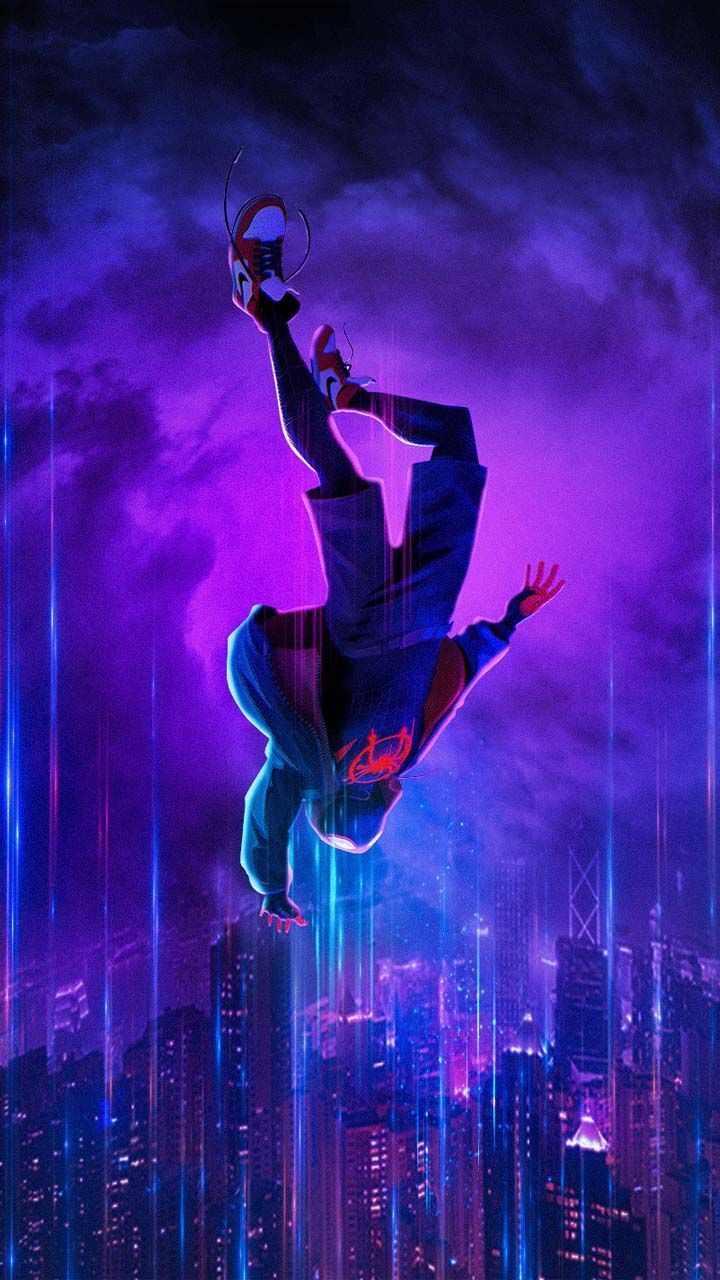 amoled miles morales wallpapers wallpaper cave on miles morales falling wallpapers