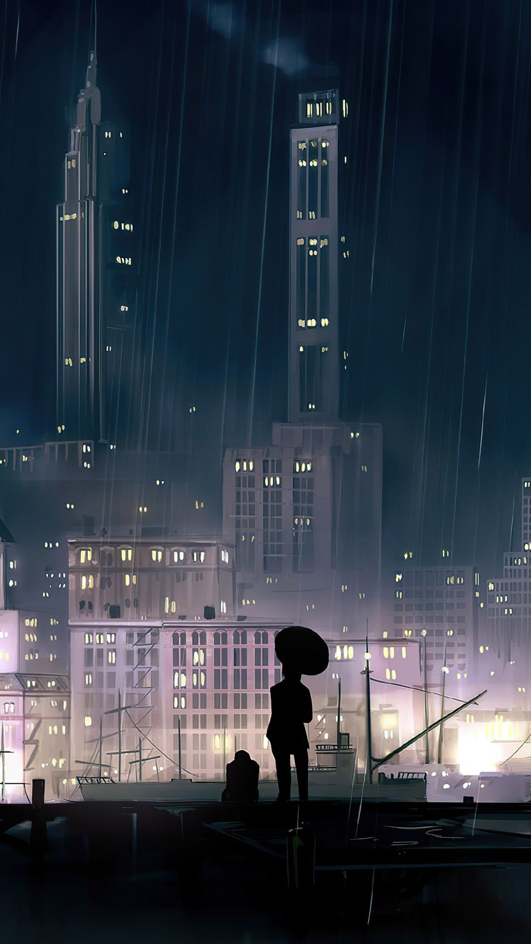 Anime 1080x1080 pixels wallpaper wallskid>. Night City Anime 1080x1920 Wallpapers Wallpaper Cave