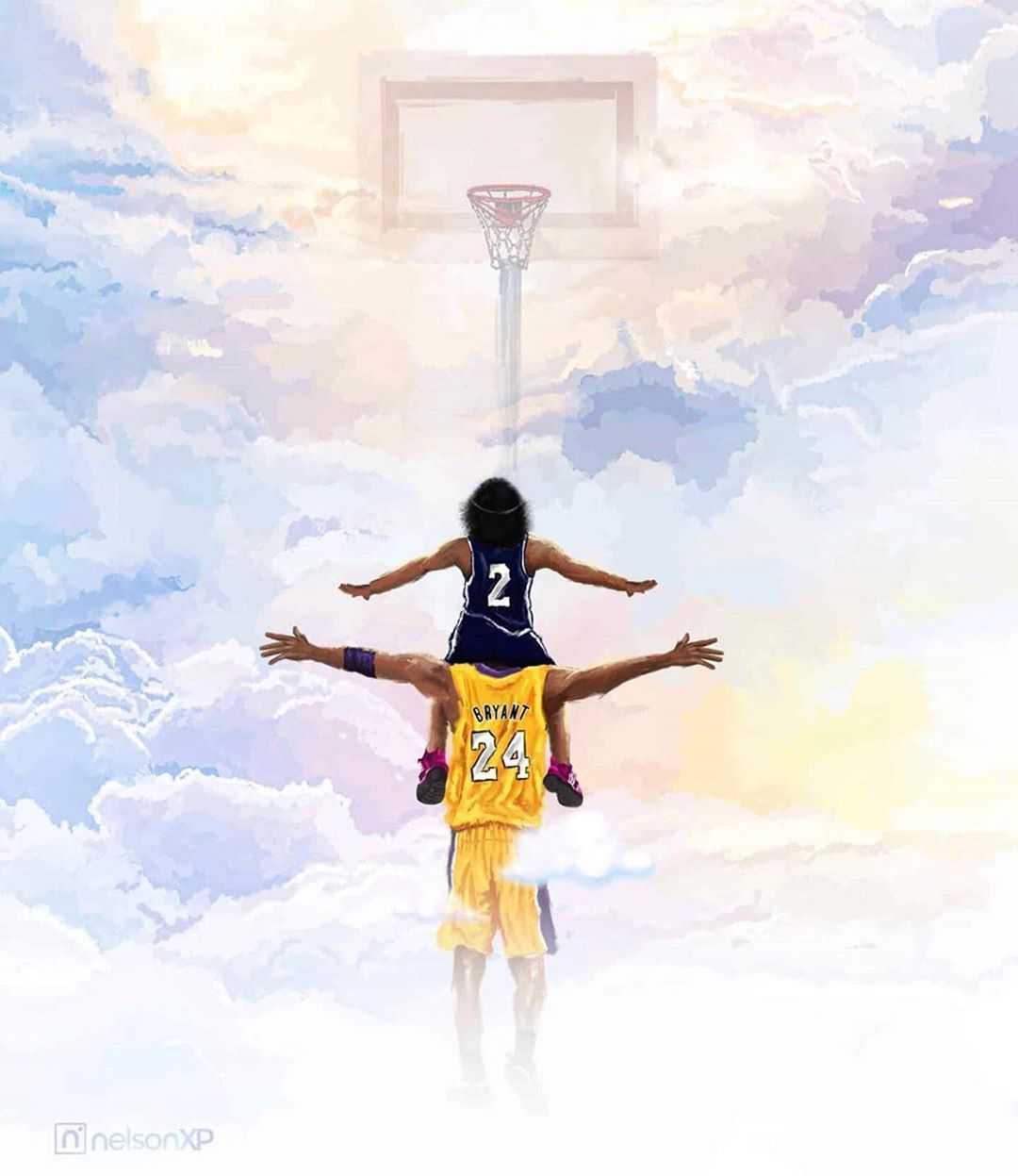 kobe and gigi cartoon wallpapers wallpaper cave on kobe and gigi cartoon wallpapers