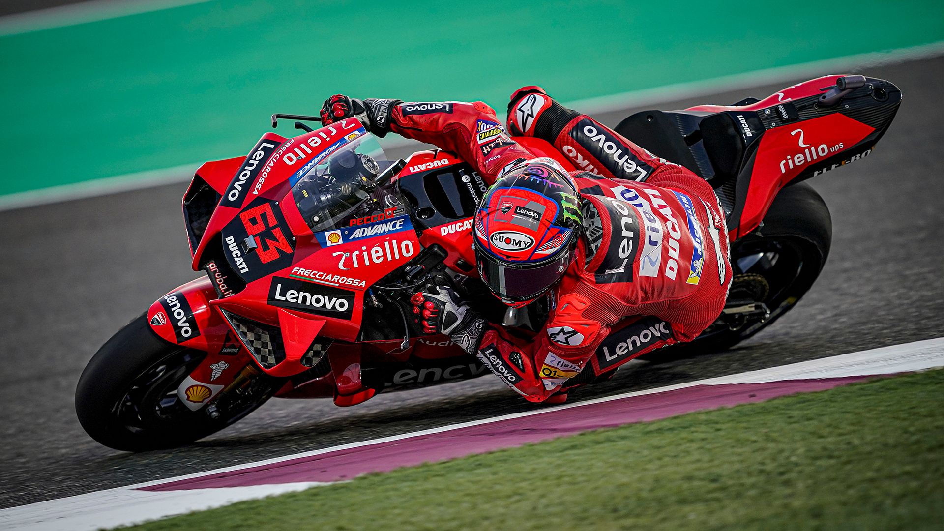 Italian motorcycle racer motogp world championship motogp francesco bagnaia alma pramac racing team orange abstract rays grunge art. Francesco Bagnaia Wallpapers - Wallpaper Cave