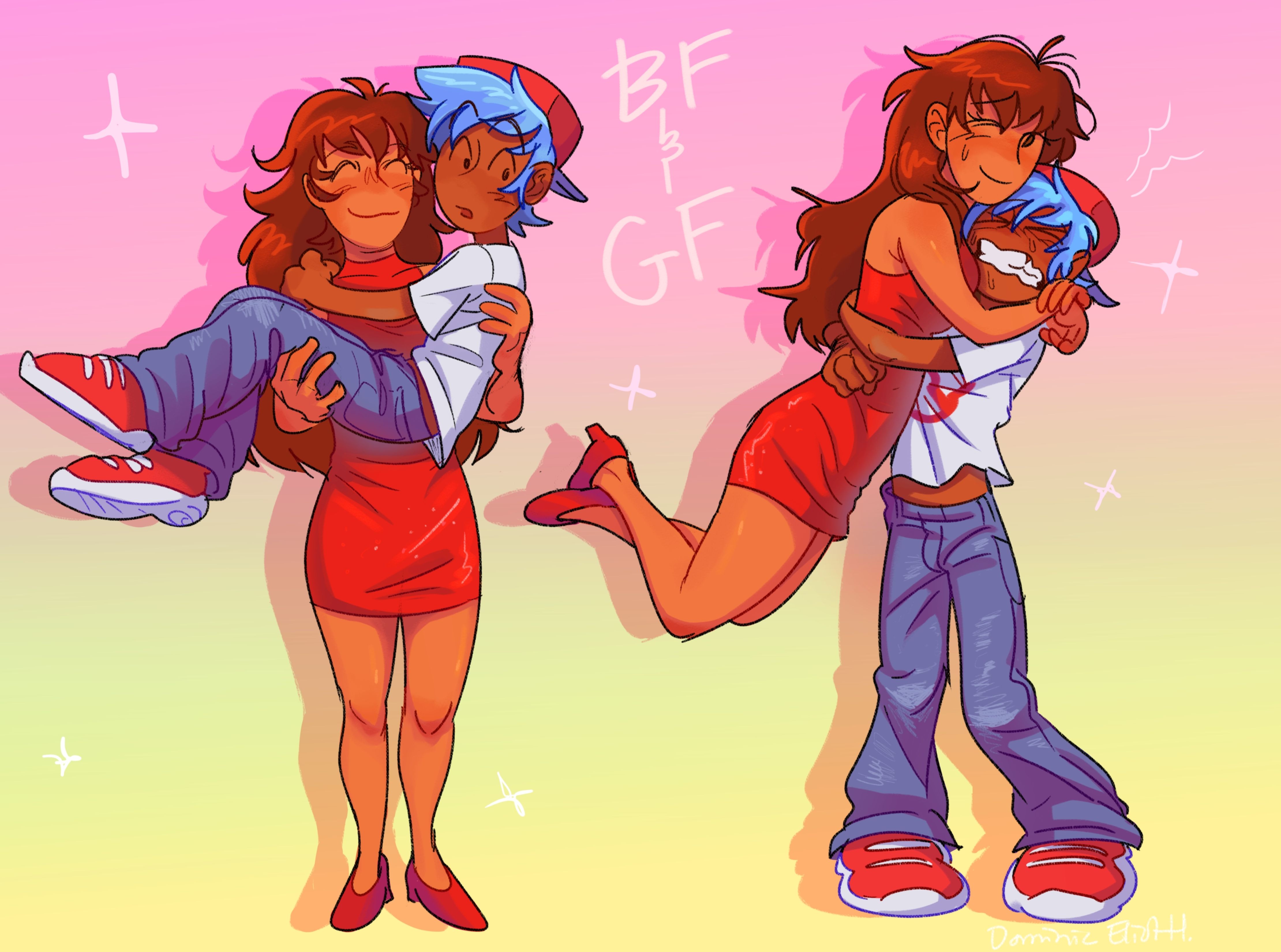 bf x gf fnf wallpapers wallpaper cave on bf x gf fnf wallpapers