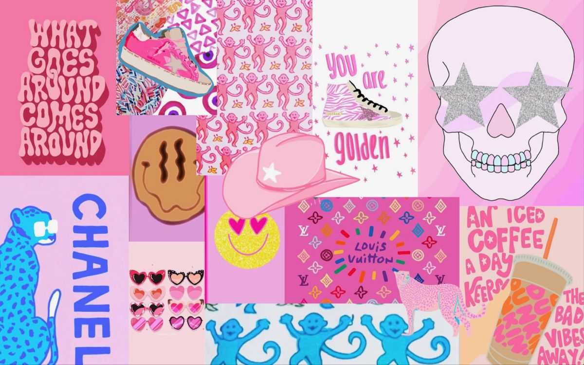 Preppy stickers · aesthetic stickers . Pink Preppy Wallpapers Wallpaper Cave