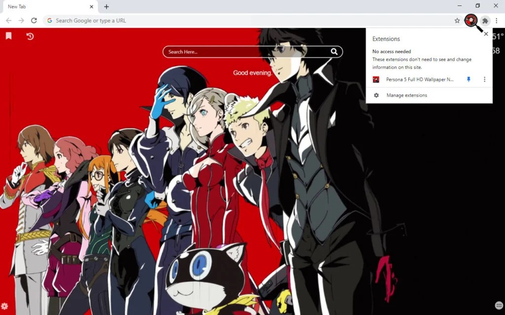 Chainsaw man anime is officially confirmed and it is happening in 2021. Persona 5 Full Hd Wallpaper New Tab Wallpapertab