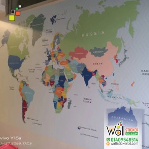 Wall Map World Sticker – Printing and Pasting Service in Bangladesh