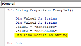 VBA String Comparison | How to Compare Two String Values? (5) VBA String Comparison | How to Compare Two String Values? (5)