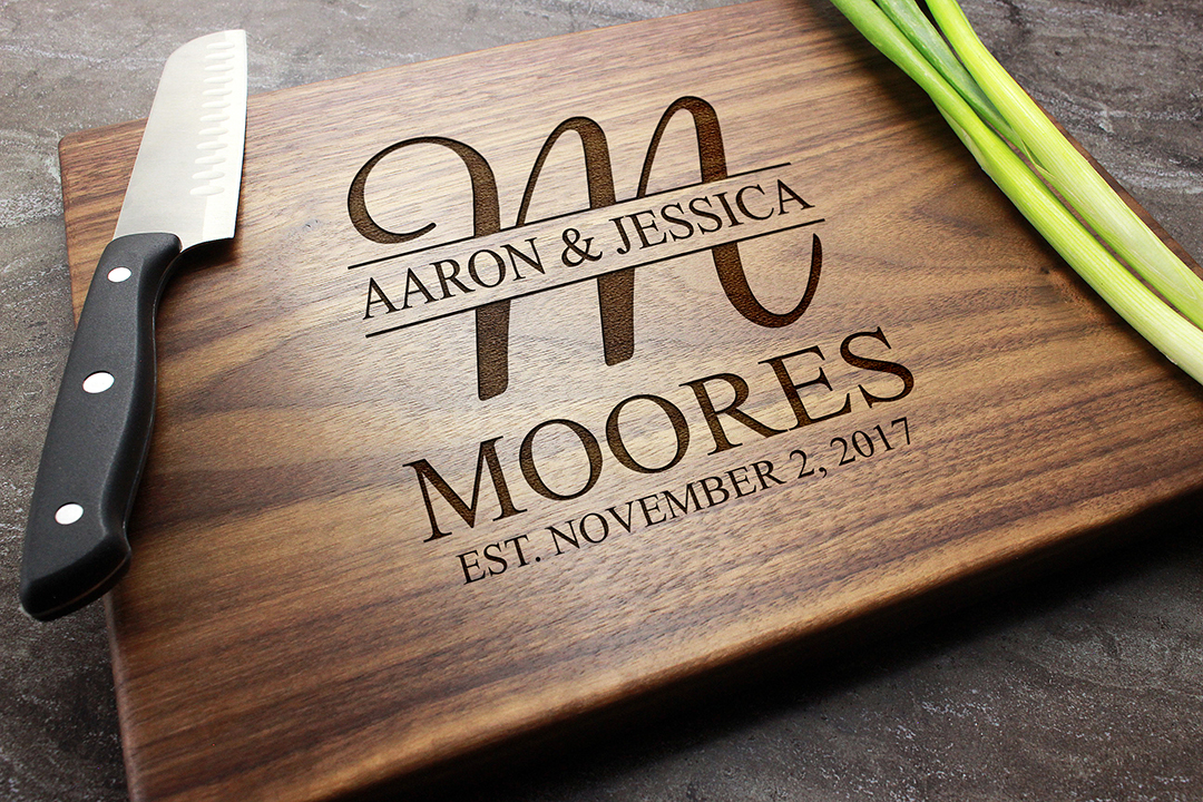 Personalized engraved cutting board