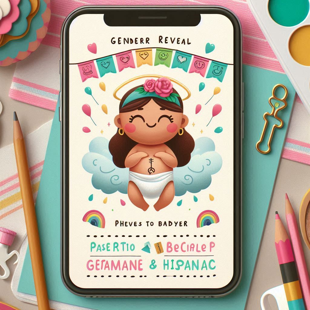 Gender Reveal Baby Shower WhatsApp Invitation Template