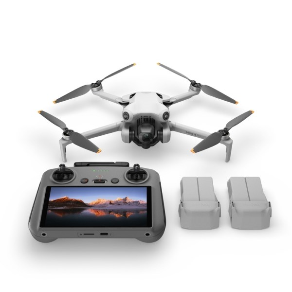 DJI Mini 4 Pro Fly More Combo Plus (DJI RC 2), Folding Mini-Drone 4K HDR Camera, 2 Extra Intelligent Batteries Plus for 45-Min Flight Time, MOIAT Certified - UAE Version