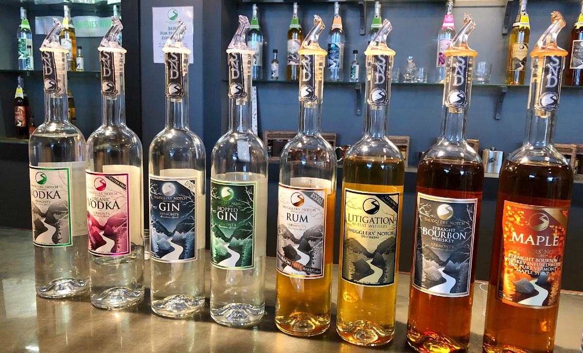 Smugglers Notch Distillery Bottles