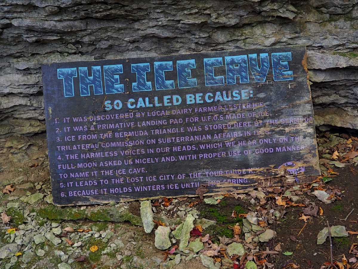 Ice Cave Sign