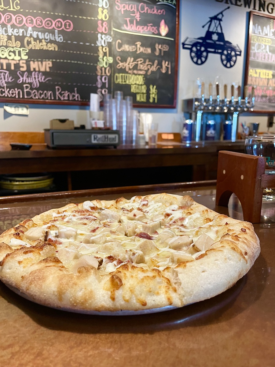 Pizza at RailHead Brewing